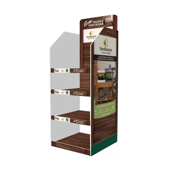 Gaia Green & SunBlaster Free-Standing Displayer, (with product)