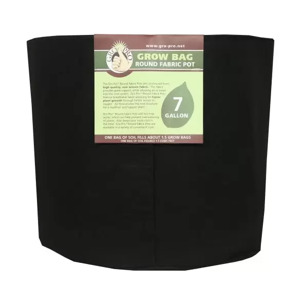 Gro Pro Premium Round Fabric Pot 7 Gallon (84/Cs)