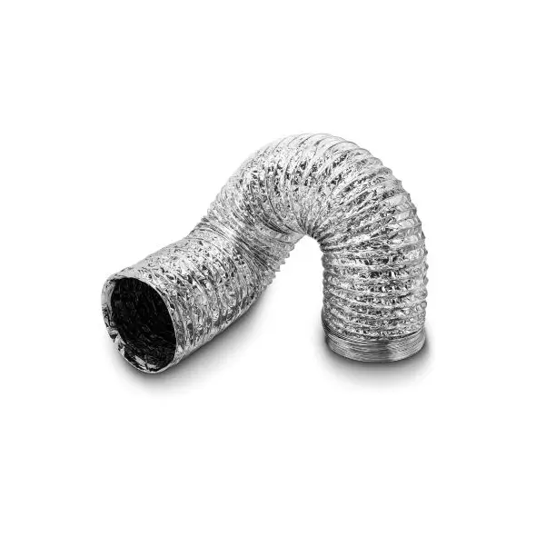 MAX-DUCT SILVER/BLACK FOIL DUCTING 8IN