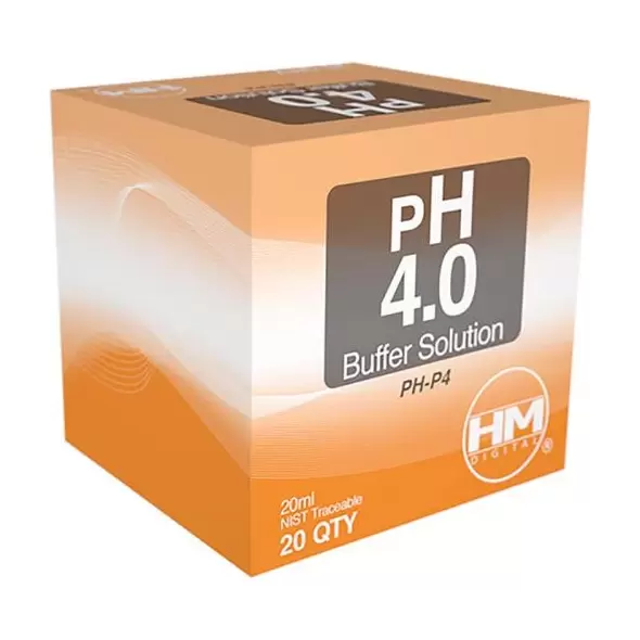 HM Digital pH 4.0 buffer solution - 20 packets of 20 ml