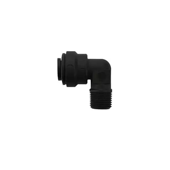 Hydro-Logic Stealth Black Membrane Elbows - 1/8InchesNPT x 1/4InchesQC Elbow