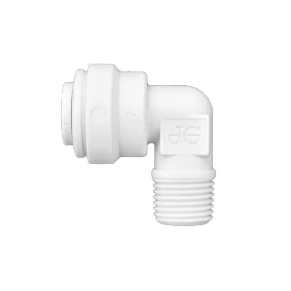 Hydro-Logic Stealth White Membrane Elbows - 1/8InchesNPT x 1/4InchesQC Elbow