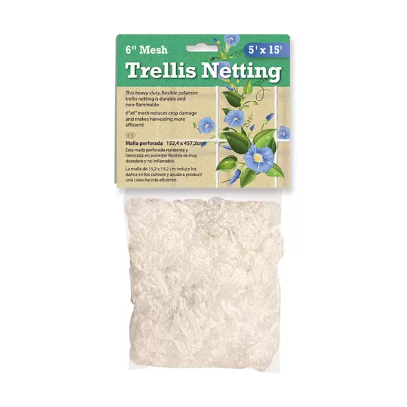 Trellis Netting 6" Mesh, woven, 5' x 15'