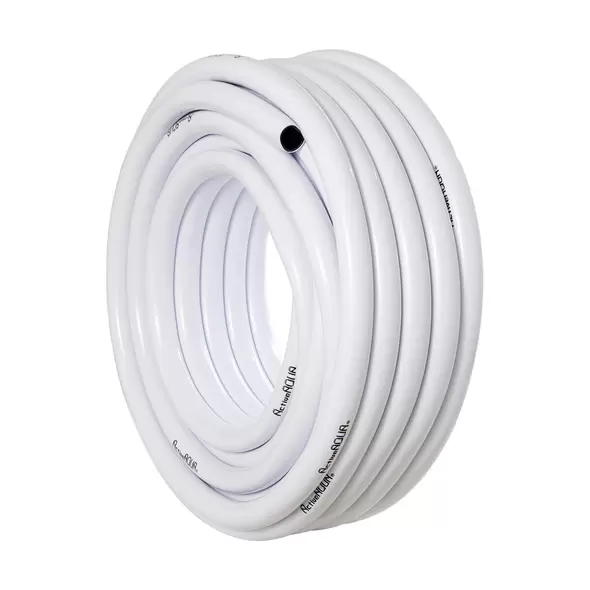 Active Aqua 1" ID White & Black Tubing, 100'