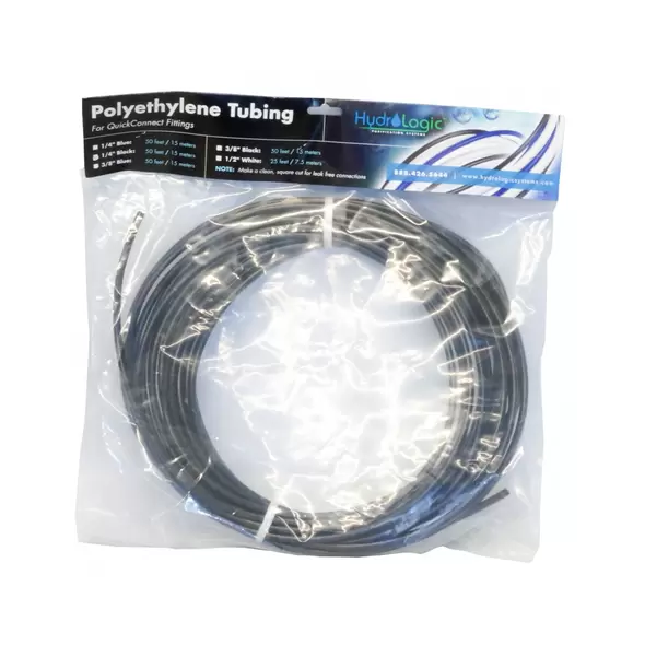 Hydrologic Polyethylene Tubing, 50', Black, 3/8"