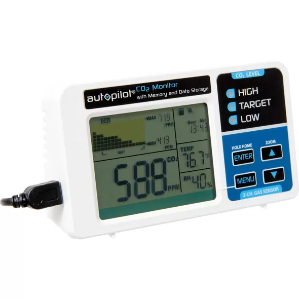 Autopilot Desktop CO2 Monitor with Memory and Data Storage