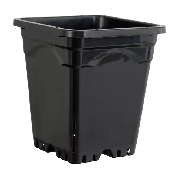Active Aqua 12" x 12" Square Black Pot, 12" Tall, case of 24