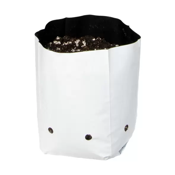 Hydrofarm Black & White Grow Bag, 1/2 gal (34 packs of 30)