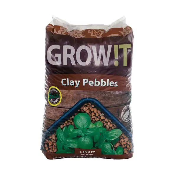 GROW!T Clay Pebbles, 4 mm-16 mm, 40 L