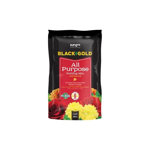 Black Gold All Purpose Potting Soil w/CRF 2cf (40/PL)