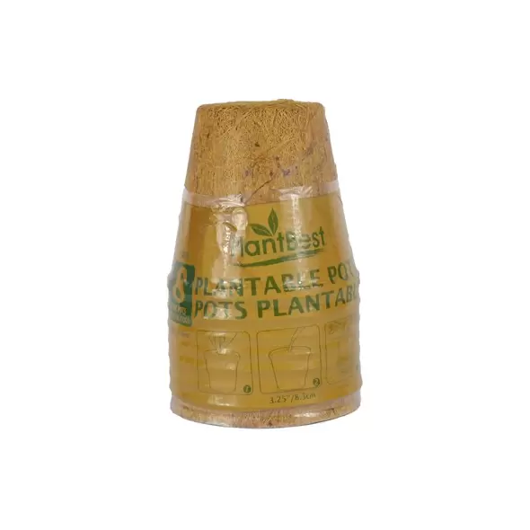 PlantBest 3.00" Biodegradable Coconut Coir Pot - 8 Pk