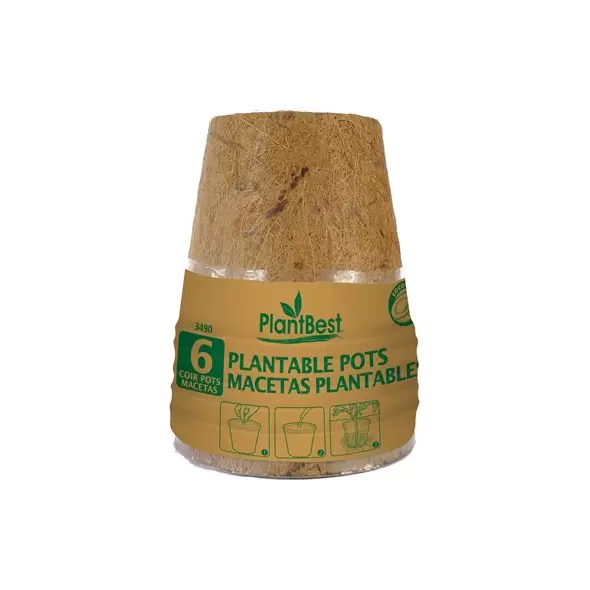 PlantBest 4.25" Biodegradable Coconut Coir Pot - 6 Pk