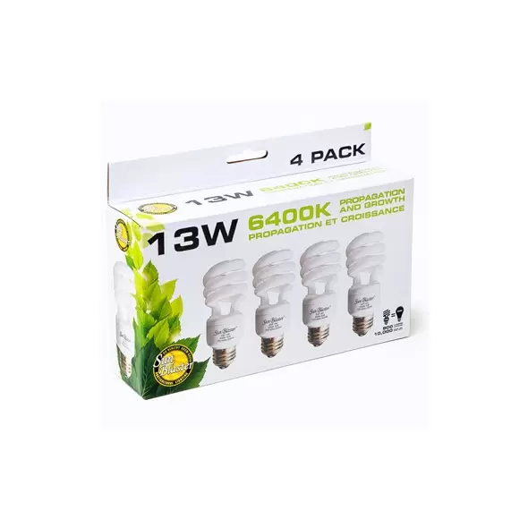 SunBlaster 13W CFL 6400K 4 Lamp Pack