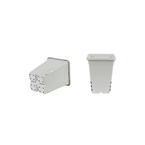 SunPack 7"x7" Square Pot, White 9" Tall