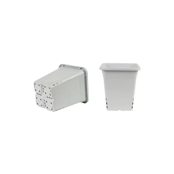 SunPack 9"x9" Square Pot, White 10" Tall