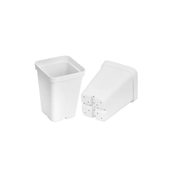 SunPack 2.5" Square Pot, White