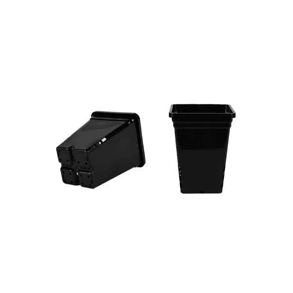 SunPack 7"x7" Square Pot, Black 9" Tall