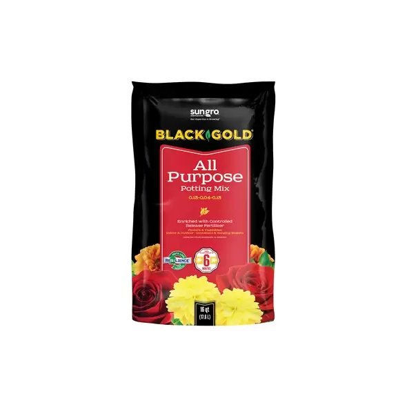 Black Gold All Purpose Potting Soil w/CRF 16qt (120/PL)
