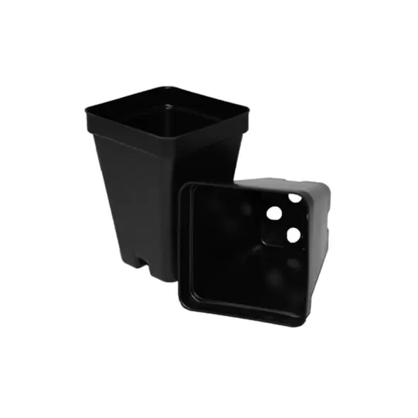 T. O. Plastics 02.50 Press Fit Pot Square Vacuum Deep 250 Black 800 Per Case 48 Case Per Pallet 700003C Use 705105C Tray