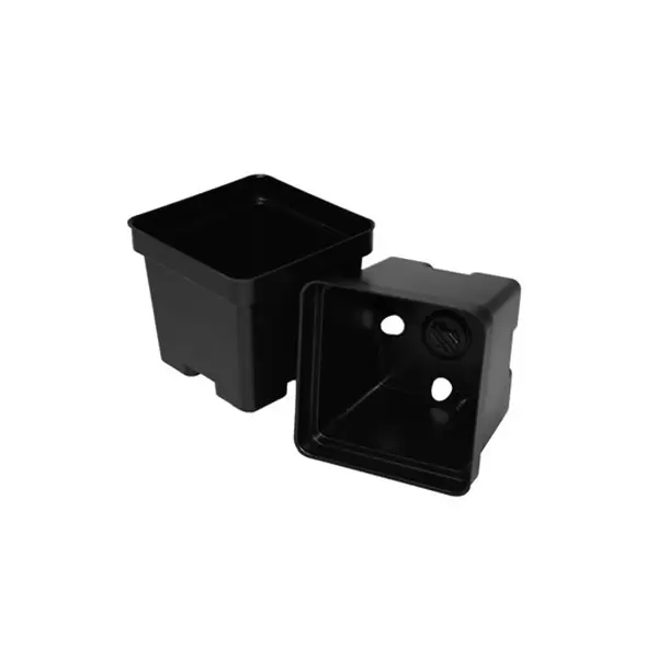 T. O. Plastics 04.50 Sq Pot Square Vacuum Traditional 450 Black 300 Per Case 32Cs/Pl 700076C