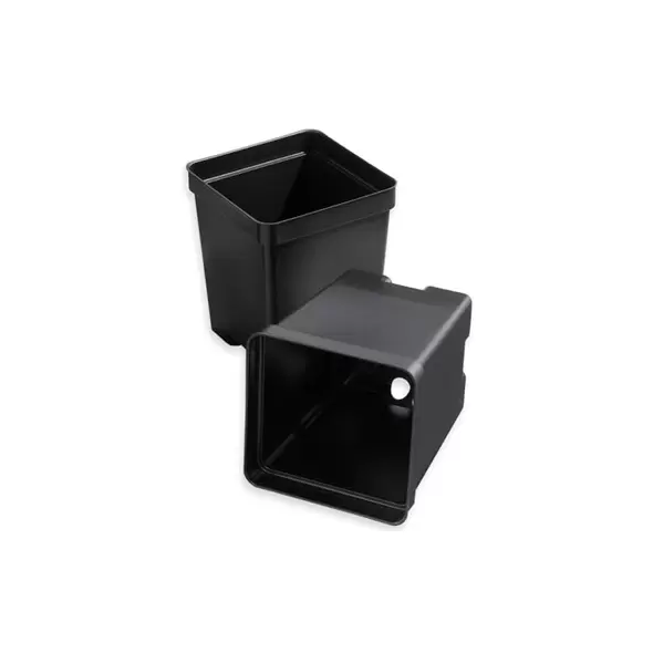 T. O. Plastics 04.50 Sq Pot Square Vacuum Deep 3X5 Black 375 Per Case 28Cs/Pl 700051C