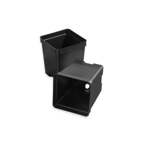 T. O. Plastics 04.50 Sq Pot Square Vacuum Deep Black 500 Per Case 24Cs/Pl For 10 Tray