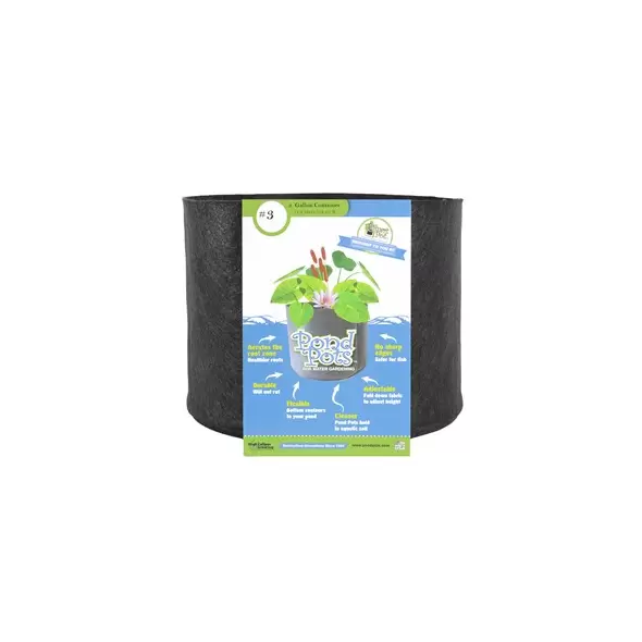Smart Pot Pond Pot 3gal Black