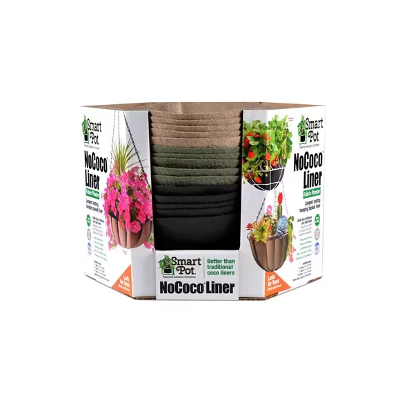 Smart Pot NoCoco 15pc Hanging Basket Liner 14" Asst