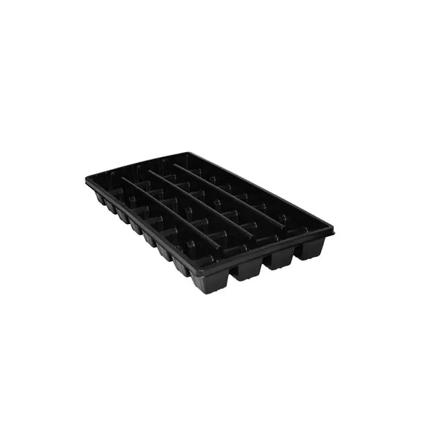 T. O. Plastics 02.50 Square Pot Tray 32 Count Press Fit Tray Black 50 Per Case 48 Cases Per Pallet