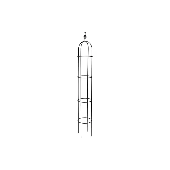 AGW 72" Tall Obelisk with Split Twist Black