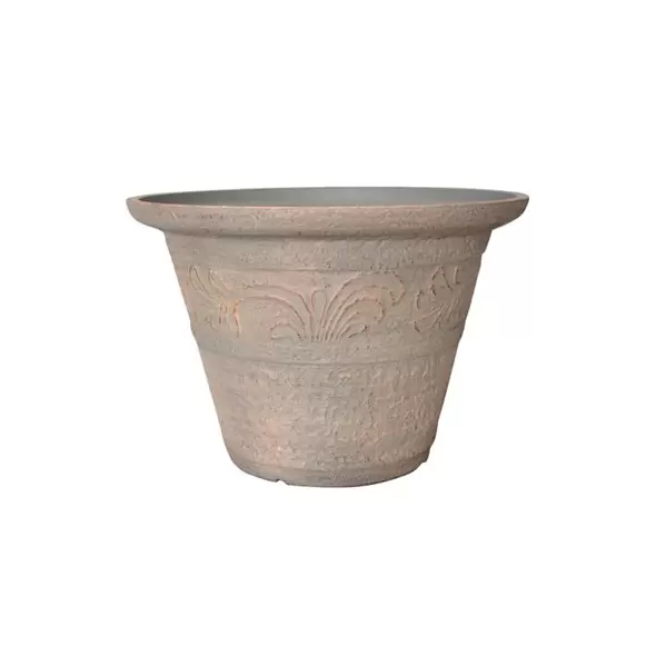 GROWER SELECT ENVIROBLEND 16IN TUMBLED SCROLL PLANTER EARTH 12/CS