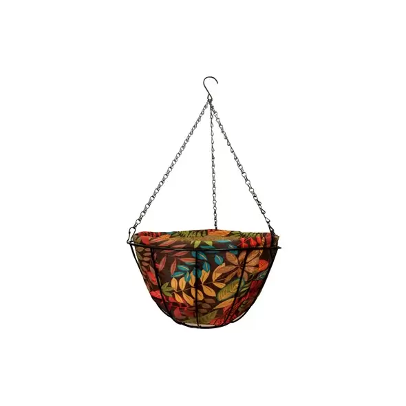 Gardener Select 12" Hanging Basket Coffee Fabric Color with Coco Liner 6/CS