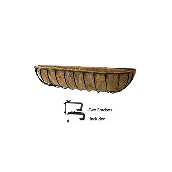 Gardener Select 36" Cottage Window Deck Planter with 2 Brackets