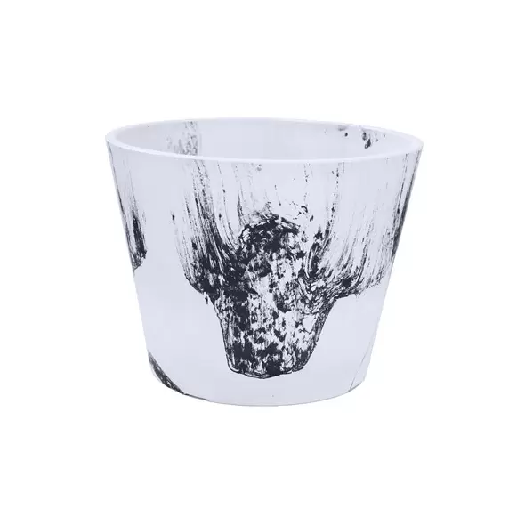 Gardener Select 10" Mixed Stone White and Black Planter