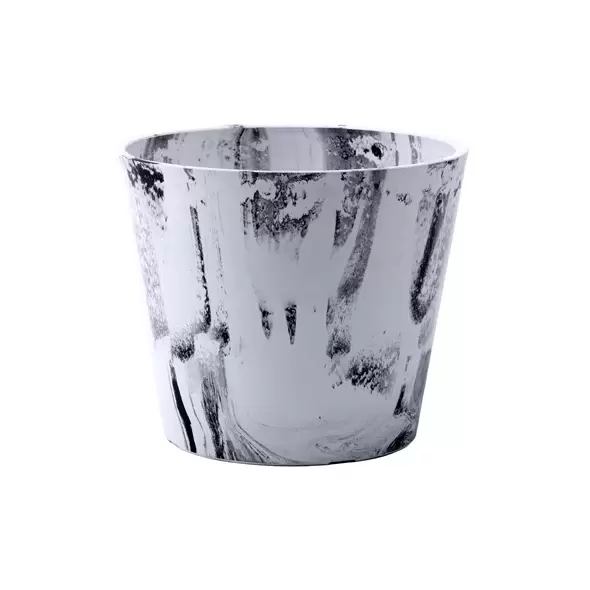 Gardener Select 12" Mixed Stone White and Black Planter