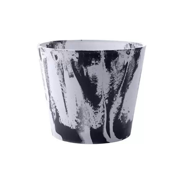 Gardener Select 16" Mixed Stone White and Black Planter