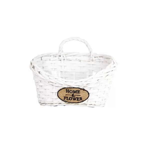 Gardener Select White Wood Oval Flower Basket Planter 6/CS
