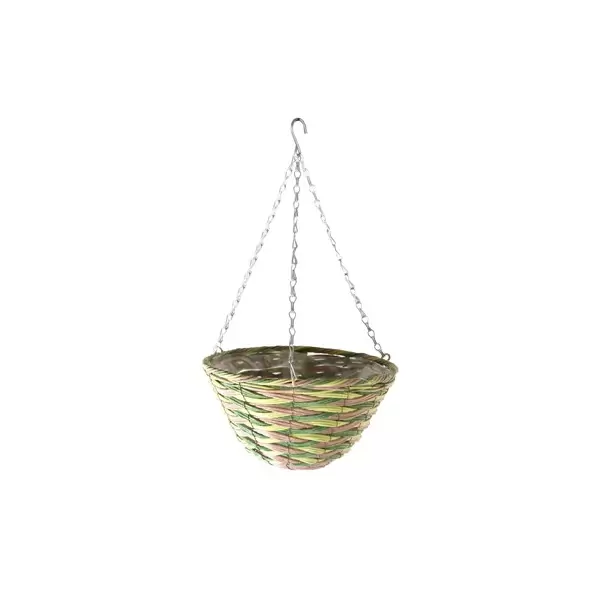 Gardener Select 12" Plastic Round Hanging Basket Tan/Light Green/Green 24/CS