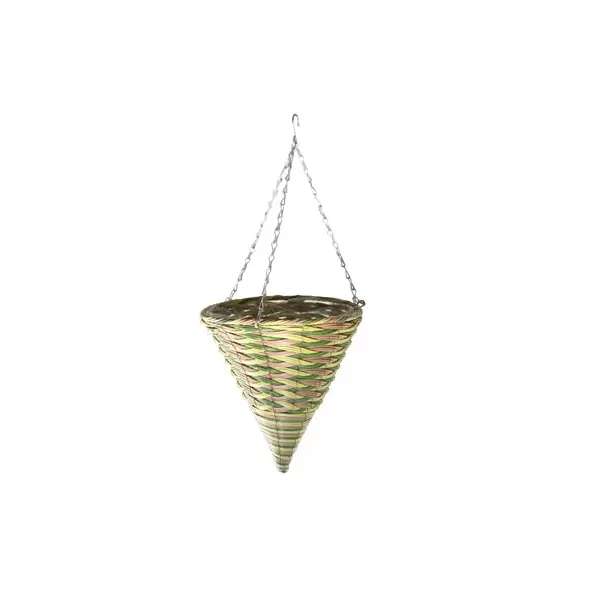 Gardener Select 12" Plastic Cone Hanging Basket Tan/Light Green/Green 20/CS
