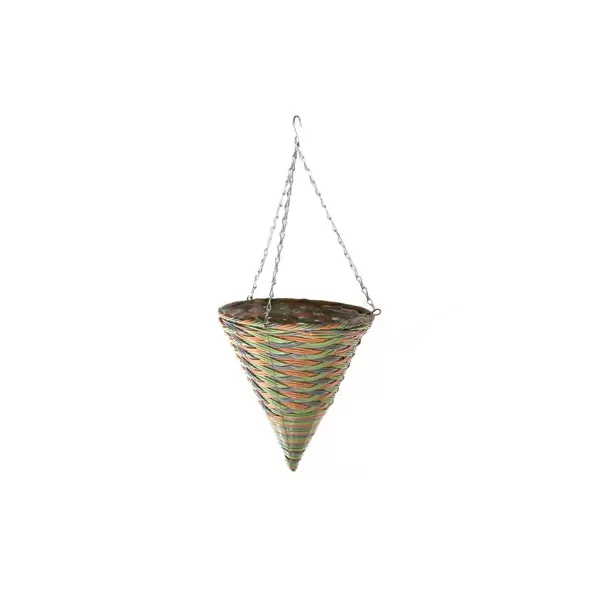 Gardener Select 12" Plastic Cone Hanging Basket Grey/Orange/Green 20/CS