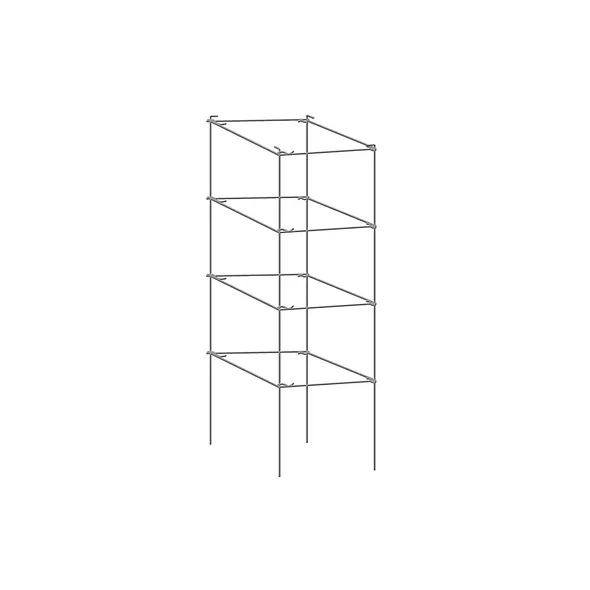 Gardener Select 46"x11.5" Square Folding Tomato Cage Galvanized