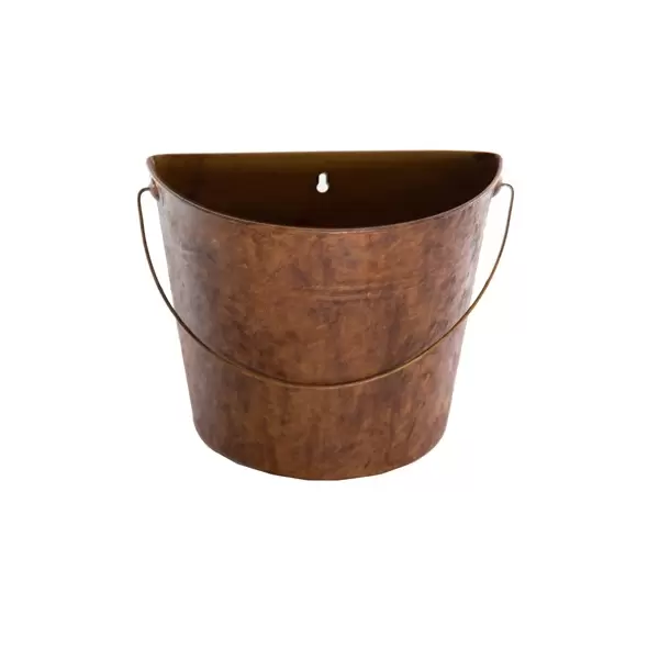 Gardener Select 10.2" Half Round Wall Bucket Rusty 10.2"x5.1"x8.7" 12/CS