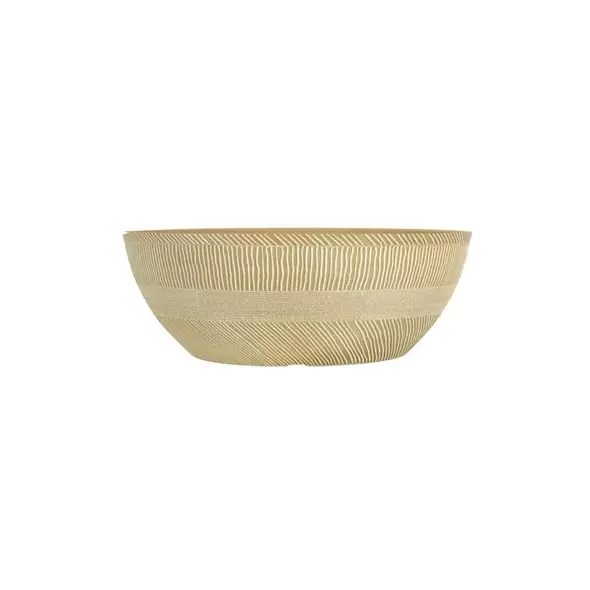 Grower Select 17.00 Sandthatch Bowl Powdered Ginger 2.2gal 20/CS - 17in OD x 6in H x 10.6in BD