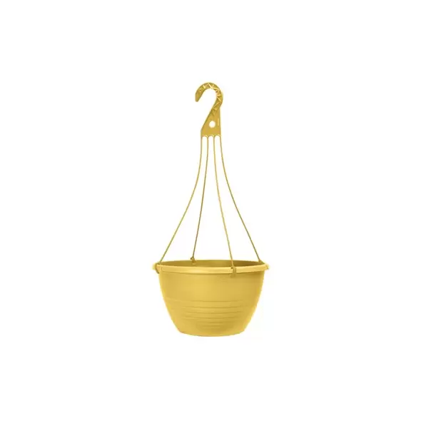 Grower Select 13.00 Everest Hanging Basket, With 18in Hanger, Blush Sunglow, 64 per Case, 12.99in OD x 7.48in H, 2.8 Gallon