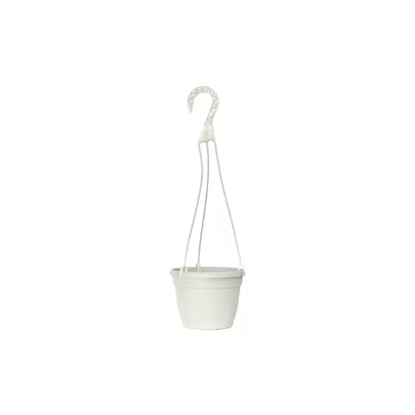 Grower Select 06.00 Bella Hanging Basket With Hanger, Cotton White, 46 per Case, 6in OD x 4.4in H x 4.0in BD , 1.2 Liters, 0.3 Gallon