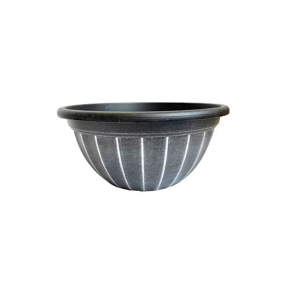 Grower Select 12.00 Serenity Bowl Black / Silver 1.24gal 72/CS - 12in OD x 5.43in H