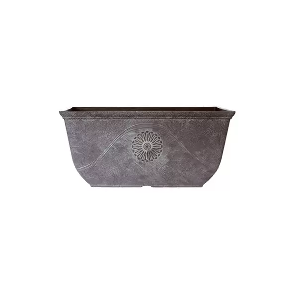 Grower Select 20.00 Anaheim Window Box Antique Slate 24/CS, 20.0in L x 10.0in W x 9in H x 13.6in BD, 20.37 Liters, 5.4 Gallons