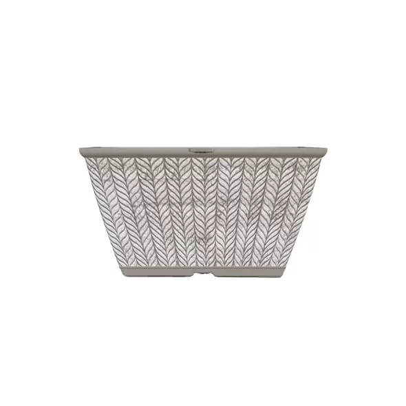 Grower Select 14.87 Whale Tail Window Box Cappuccino W/White 20/CS, 14.87in OD x 8.94in BD x 7.07in H, 2.48 Gallons