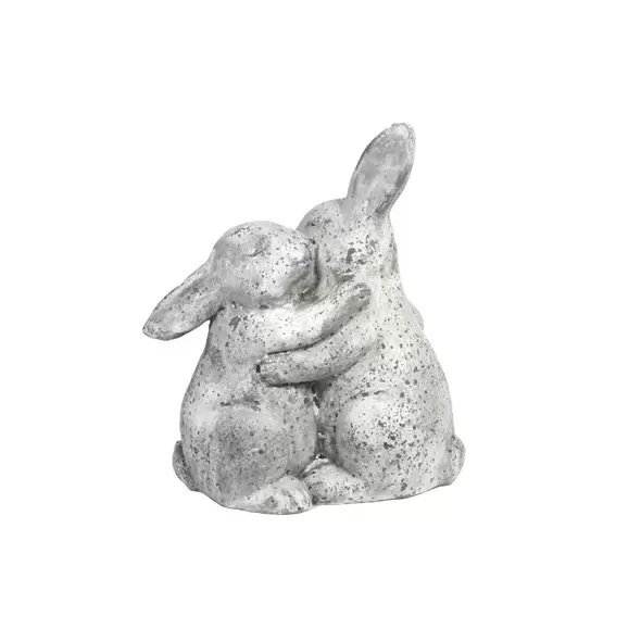 MCarr 10" Kissing Rabbits White