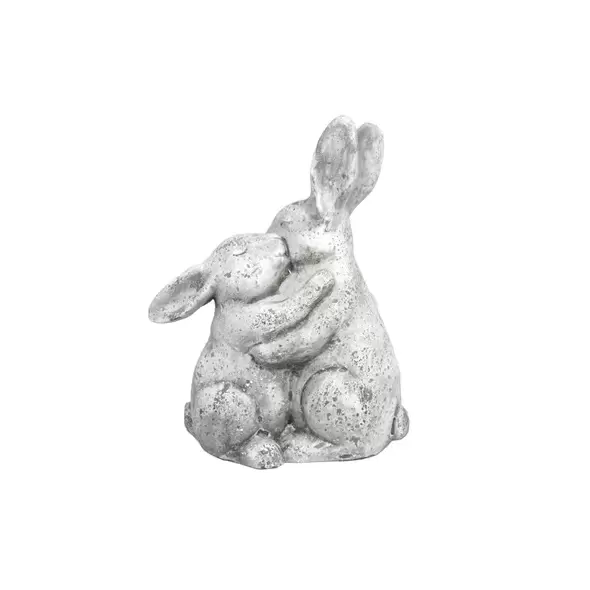 MCarr 13" Kissing Rabbits White
